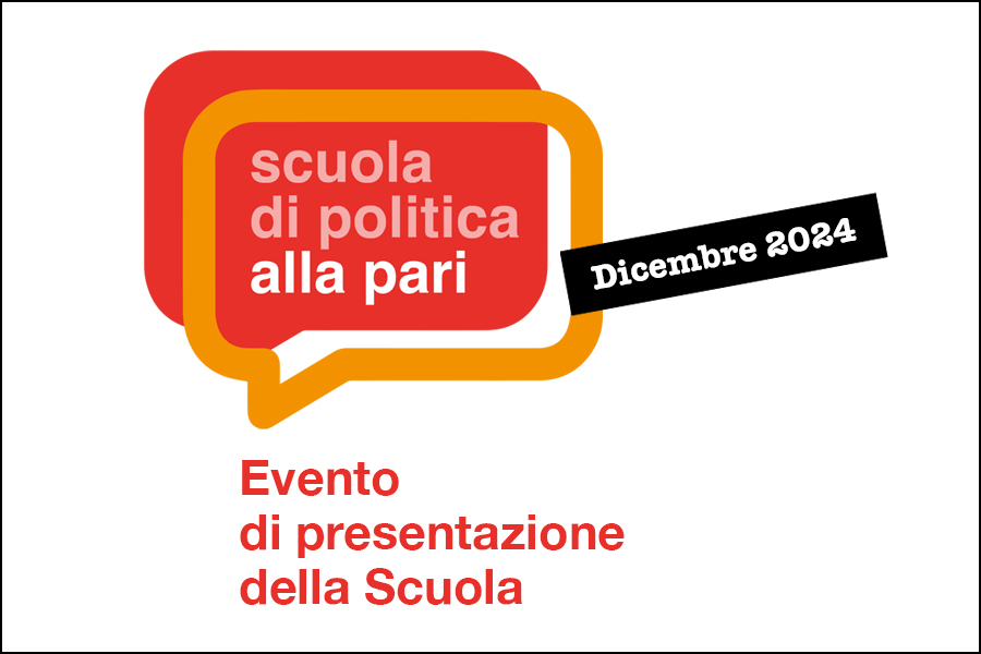 A dicembre la presentazione della Scuola di politica Alla pari